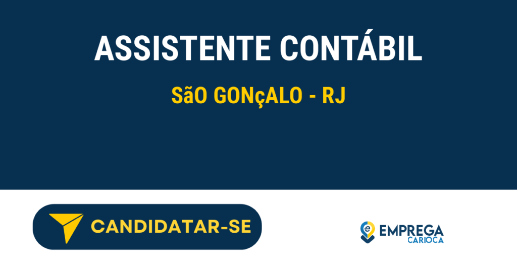 Vaga de Emprego ASSISTENTE CONTÁBIL - São Gonçalo - RJ